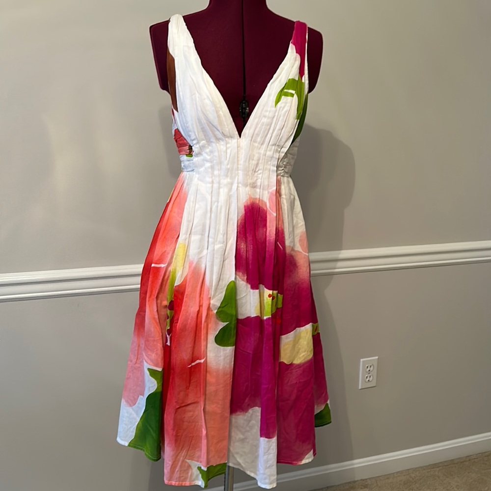 Foley and Corinna Blossom Becky Dress V-neck Dress Small NWT